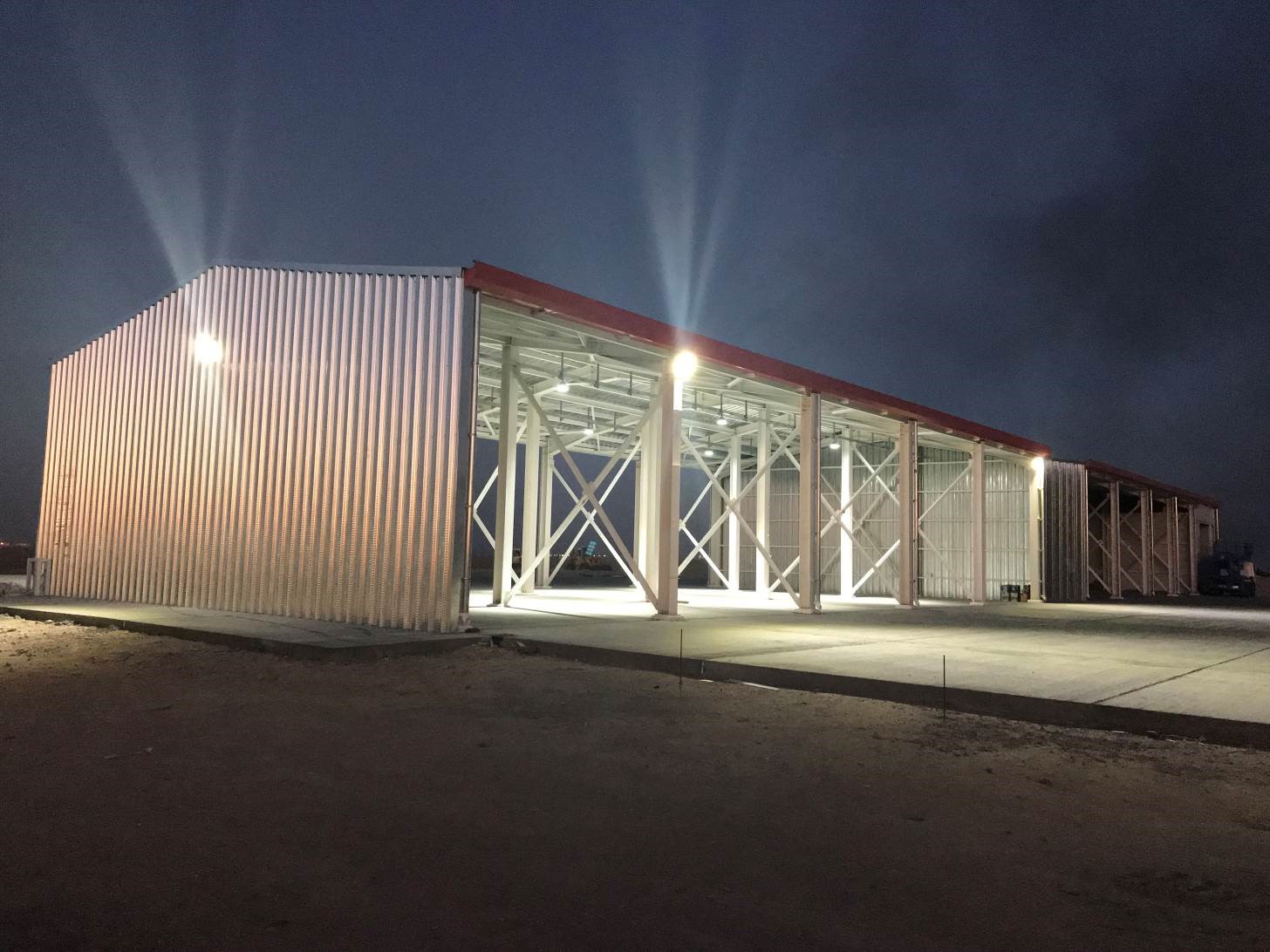 New South Rumaila Fire Station, Trucks Shade and Road
